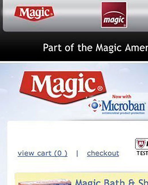 Developed buttons and icons for use throughout Homax Products sites plus a color neutral header for their Magic American brand.